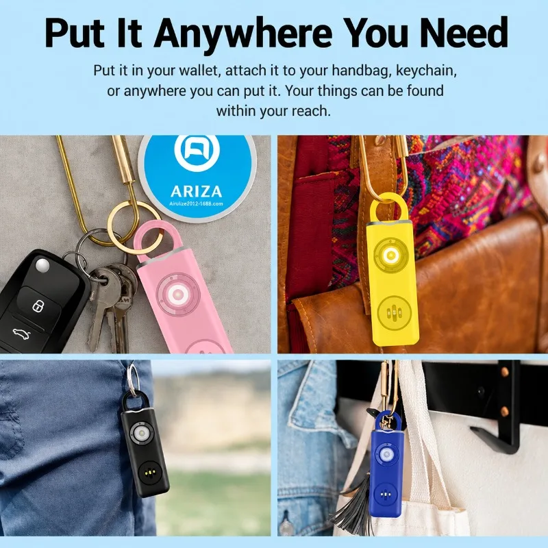 여성과 학생들이 야외에서 사용할 수 있는 충전식 전자  - Personal Alarm Keychain 리뷰 및 가격