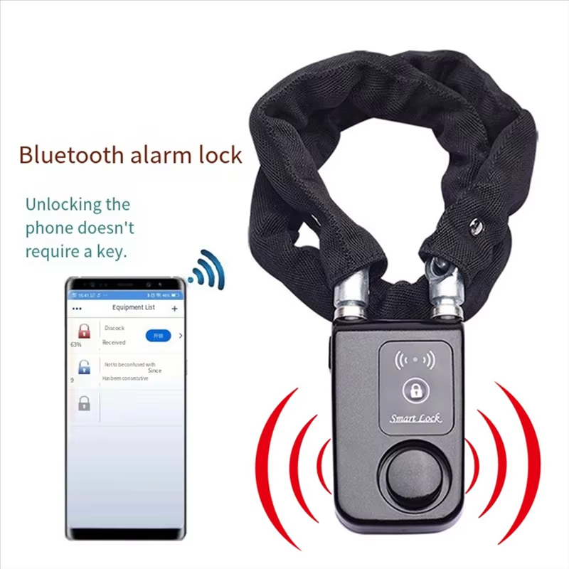 블루투스 스마트 체인 잠금장치, 키 없이 작동하는 자전 - Security Chain Door 리뷰 및 가격